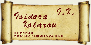 Isidora Kolarov vizit kartica